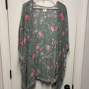 Japna Green Floral Kimono